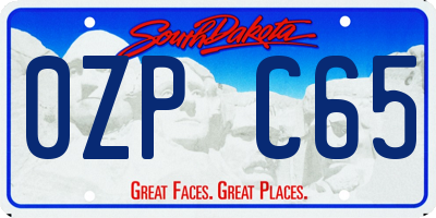 SD license plate 0ZPC65