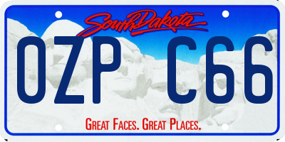 SD license plate 0ZPC66