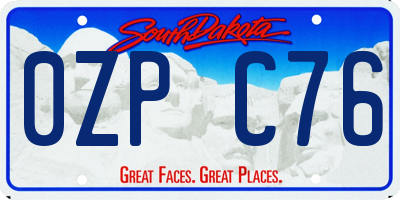 SD license plate 0ZPC76