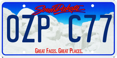 SD license plate 0ZPC77