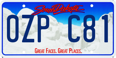 SD license plate 0ZPC81