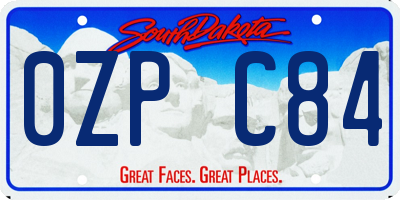 SD license plate 0ZPC84