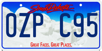 SD license plate 0ZPC95