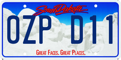 SD license plate 0ZPD11