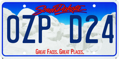 SD license plate 0ZPD24