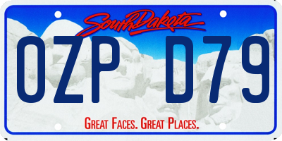 SD license plate 0ZPD79