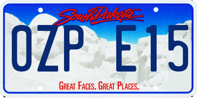 SD license plate 0ZPE15