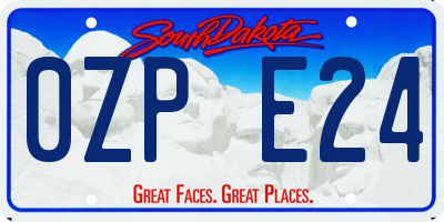 SD license plate 0ZPE24