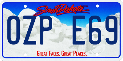SD license plate 0ZPE69