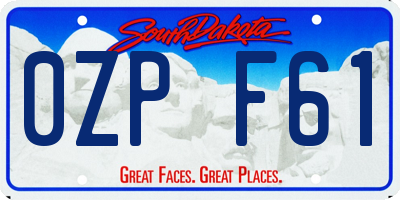 SD license plate 0ZPF61