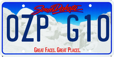 SD license plate 0ZPG10