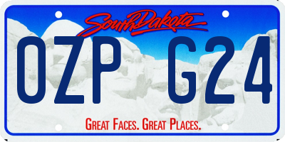 SD license plate 0ZPG24