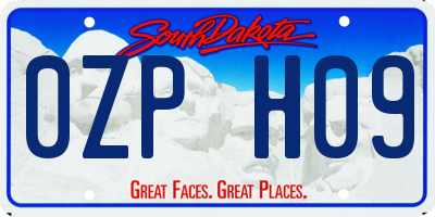 SD license plate 0ZPH09