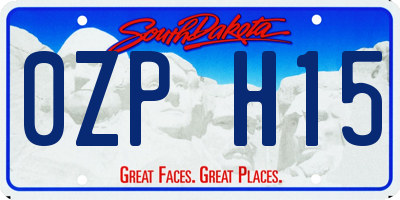 SD license plate 0ZPH15