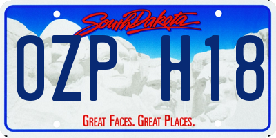 SD license plate 0ZPH18