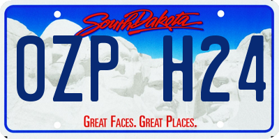 SD license plate 0ZPH24