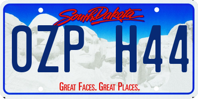 SD license plate 0ZPH44