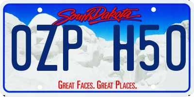 SD license plate 0ZPH50