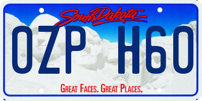 SD license plate 0ZPH60