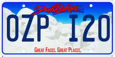 SD license plate 0ZPI20