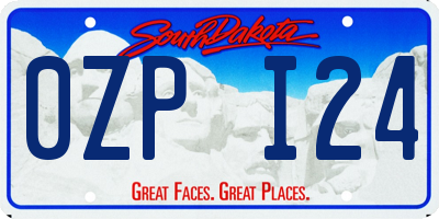 SD license plate 0ZPI24