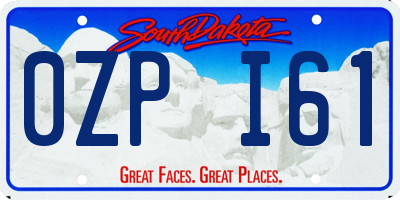 SD license plate 0ZPI61