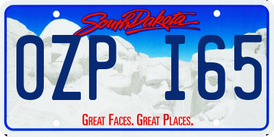 SD license plate 0ZPI65