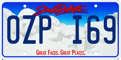 SD license plate 0ZPI69
