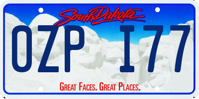 SD license plate 0ZPI77