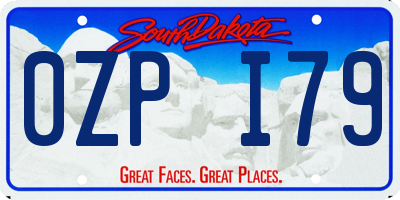 SD license plate 0ZPI79