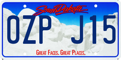 SD license plate 0ZPJ15