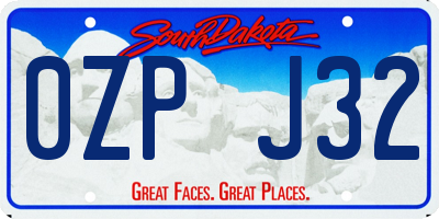 SD license plate 0ZPJ32