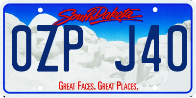 SD license plate 0ZPJ40