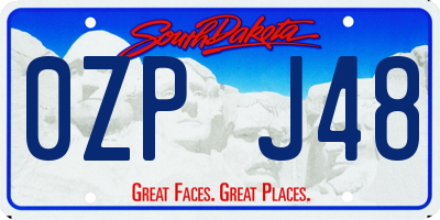 SD license plate 0ZPJ48