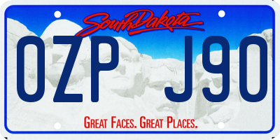 SD license plate 0ZPJ90