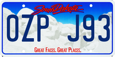 SD license plate 0ZPJ93