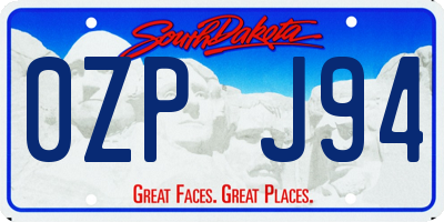 SD license plate 0ZPJ94