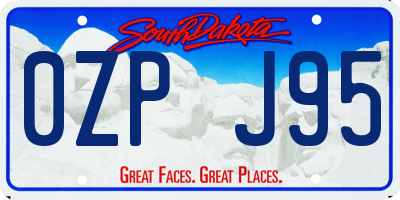 SD license plate 0ZPJ95