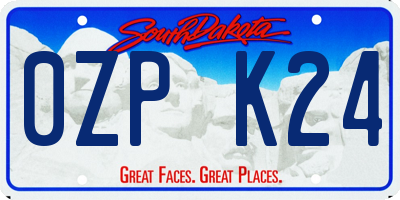 SD license plate 0ZPK24