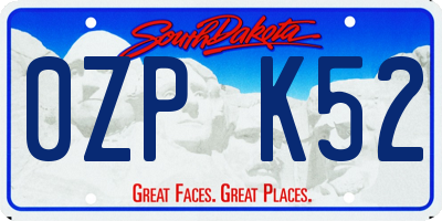 SD license plate 0ZPK52