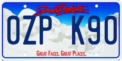 SD license plate 0ZPK90