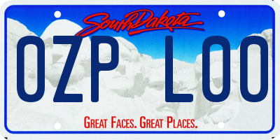 SD license plate 0ZPL00