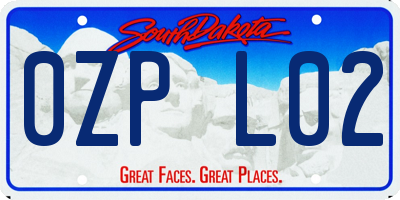 SD license plate 0ZPL02