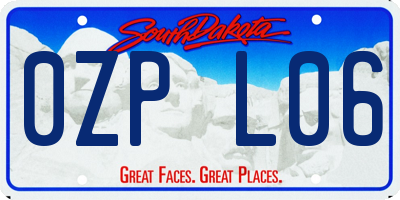 SD license plate 0ZPL06