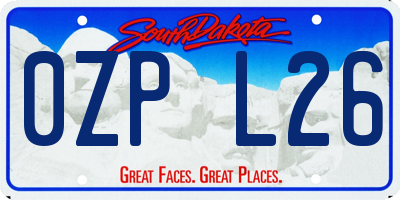 SD license plate 0ZPL26