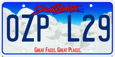 SD license plate 0ZPL29