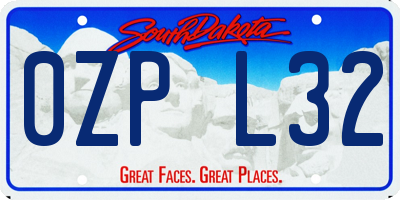 SD license plate 0ZPL32