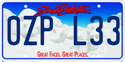 SD license plate 0ZPL33