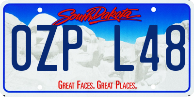 SD license plate 0ZPL48