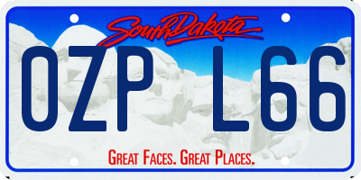 SD license plate 0ZPL66
